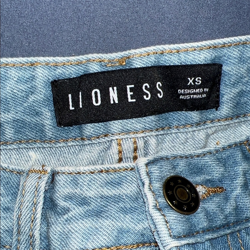 Lioness Blue and White Boot Cut Jeans - Picture 2 of 8